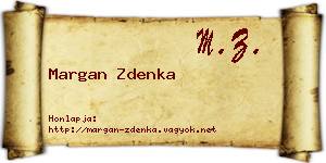 Margan Zdenka névjegykártya